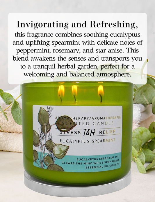 Eucalyptus Spearmint Soy Candle 3-Wick