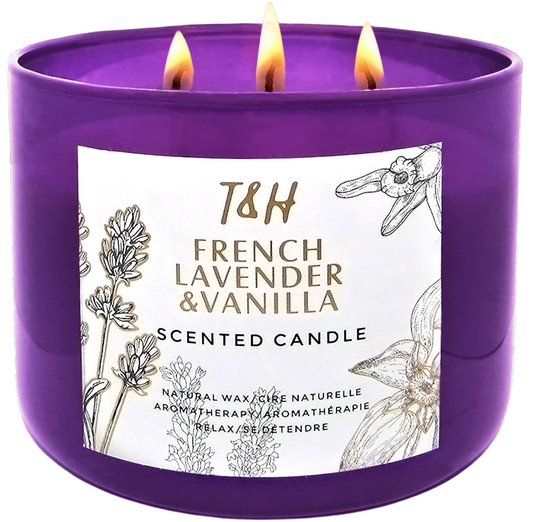 Lavender & Vanilla Soy Candle 3-Wick