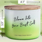 Green Apple & Peach Blossom Soy Candle 3-Wick