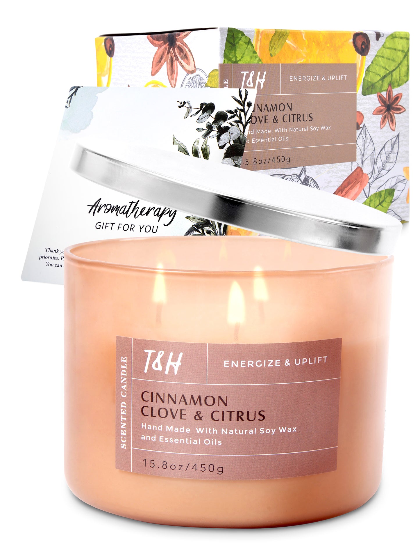 Cinnamon Clove & Citrus Soy Candle 3-Wick