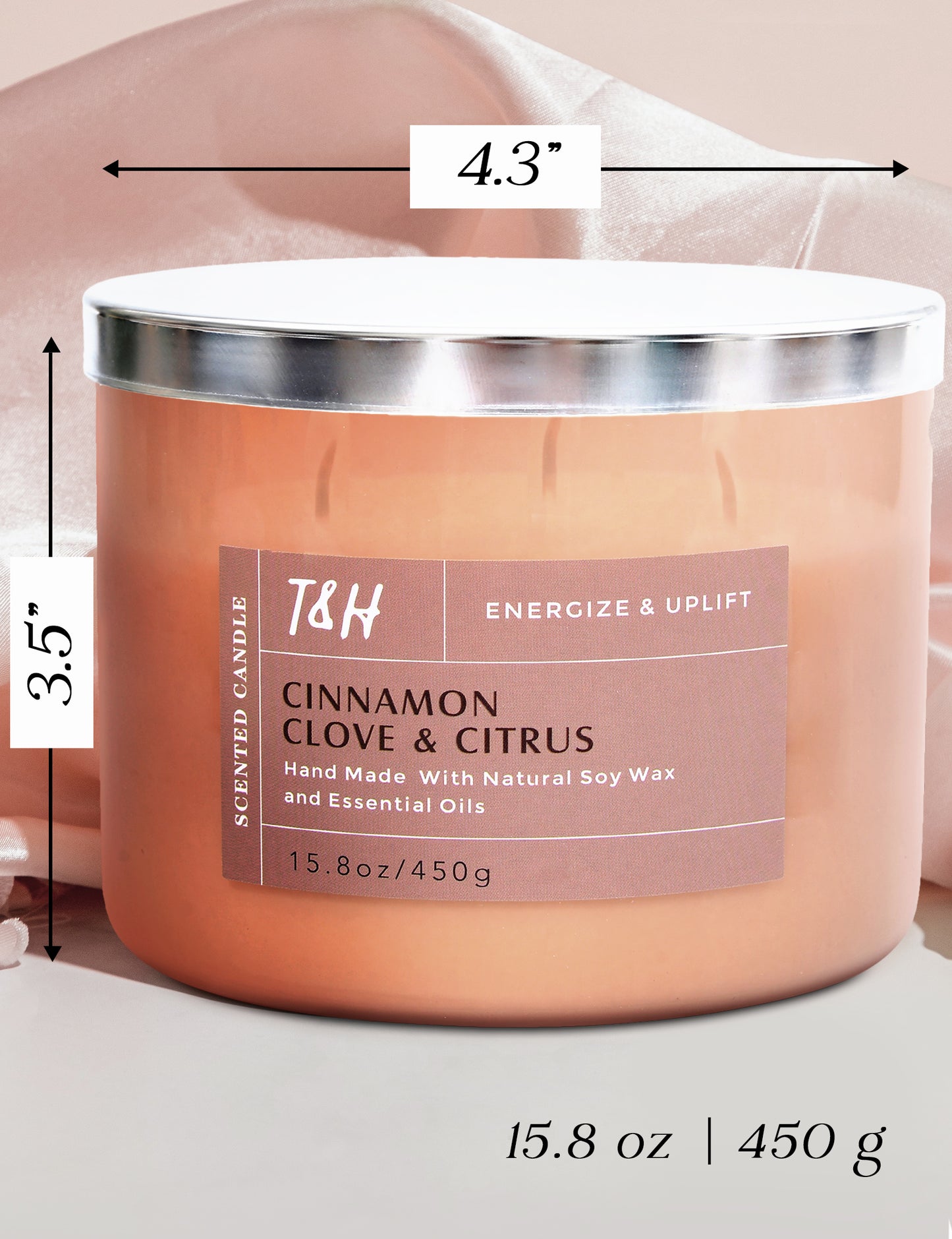 Cinnamon Clove & Citrus Soy Candle 3-Wick