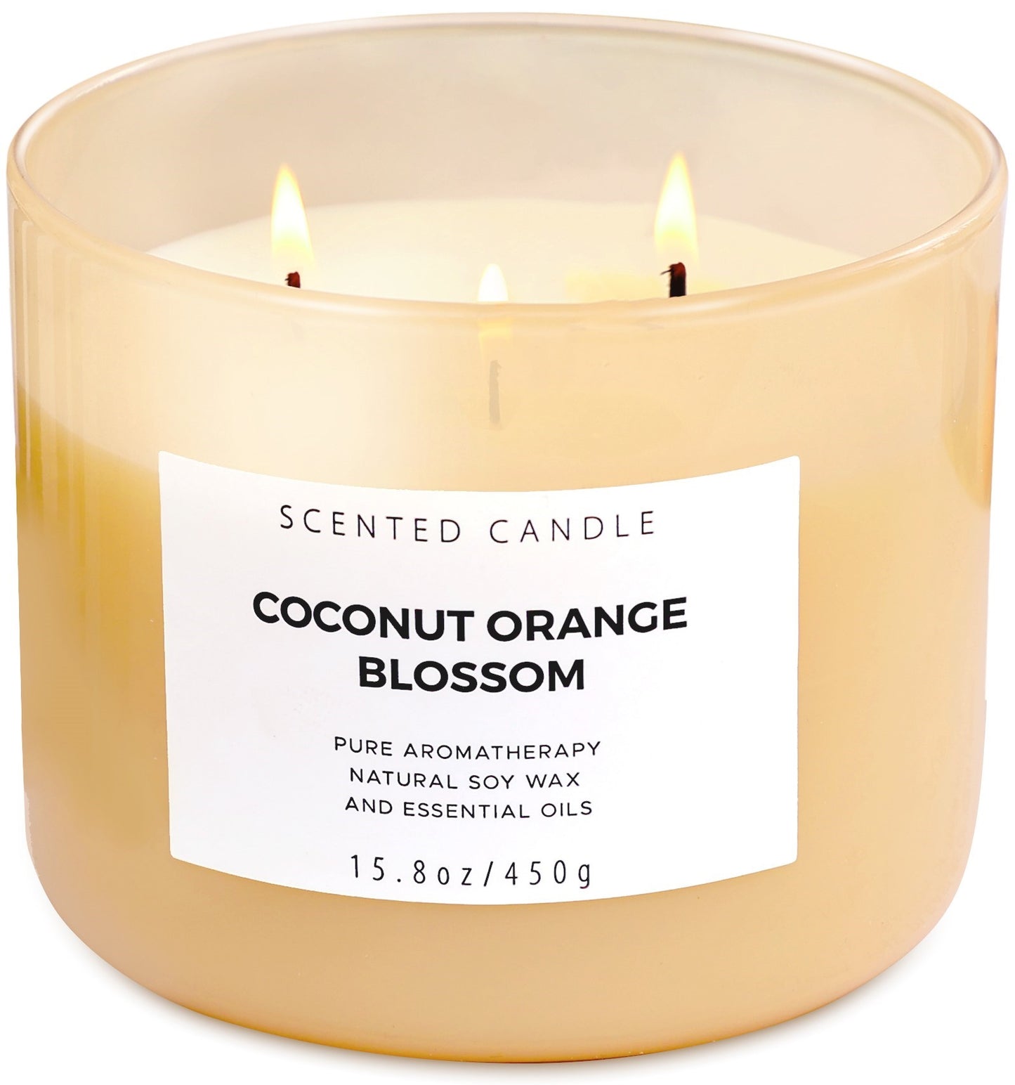 Coconut Orange Blossom Soy Candle 3-Wick