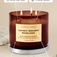 Coconut Bergamot Woodlands Soy Candle 3-Wick