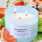 Grapefruit & Vanilla Soy Candle 3-Wick