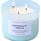 Grapefruit & Vanilla Soy Candle 3-Wick