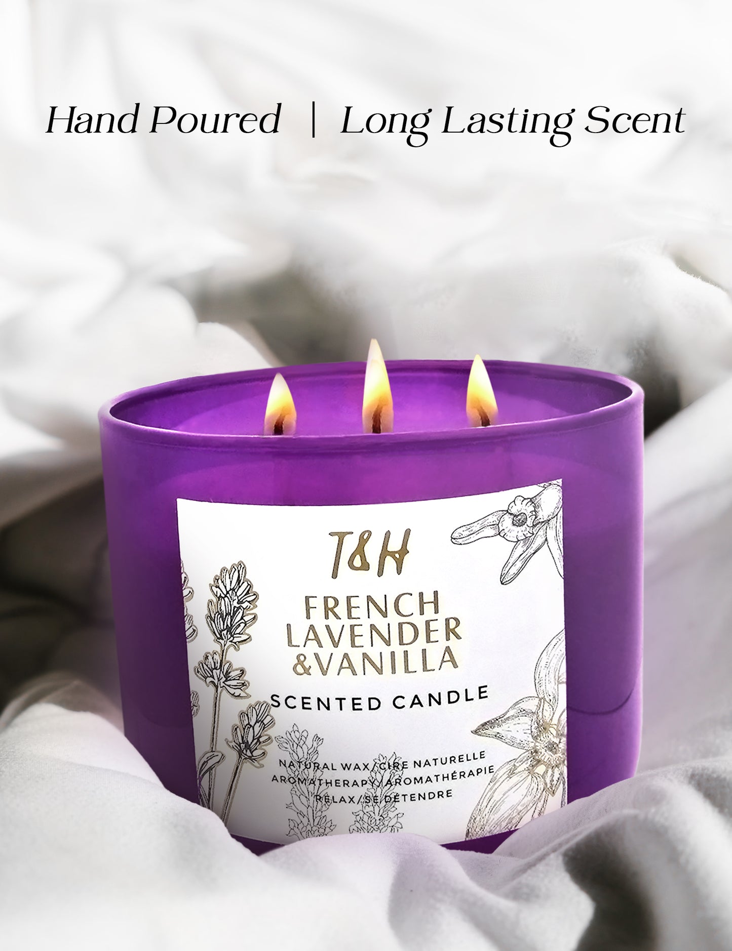 Lavender & Vanilla Soy Candle 3-Wick