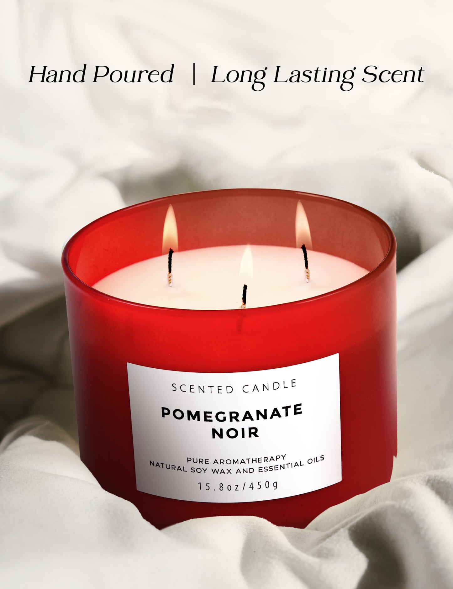 Pomegranate Noir Soy Candle 3-Wick