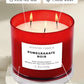 Pomegranate Noir Soy Candle 3-Wick