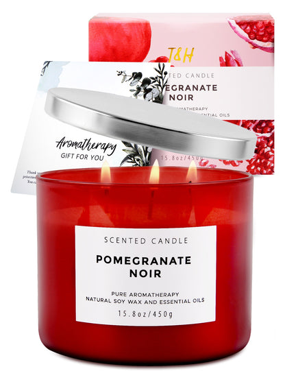 Pomegranate Noir Soy Candle 3-Wick