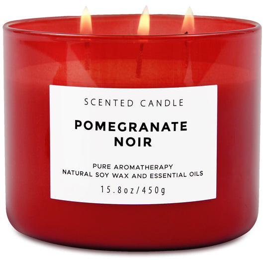 Pomegranate Noir Soy Candle 3-Wick