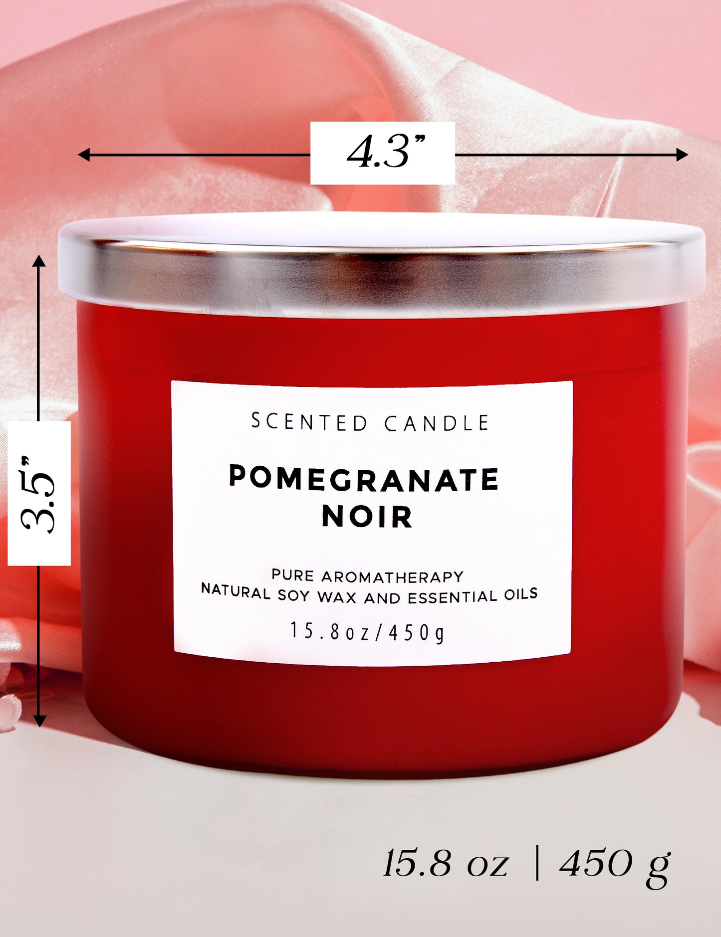 Pomegranate Noir Soy Candle 3-Wick